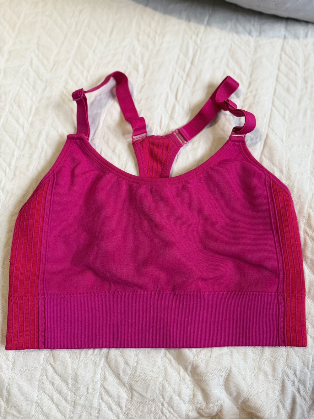 Ryka Magenta Seamless Racerback Sports Bra